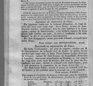 3 mars 1827 - Journal de l'Aveyron