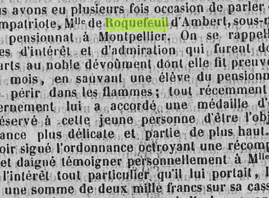 5 mars 1842 -Journal de l'Aveyron