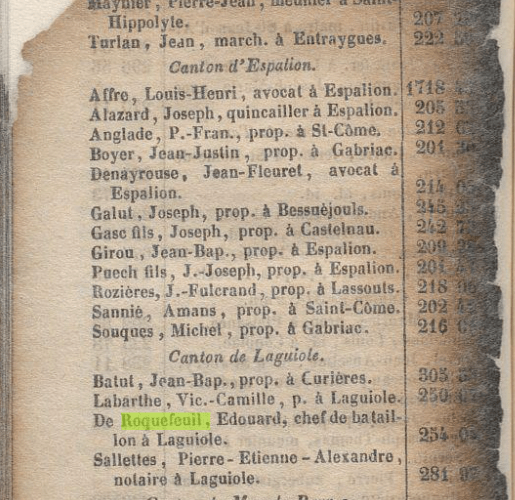 1846 - Annuaire statistique et administratif du département de l'Aveyron