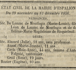 13 décembre 1856 - Bulletin d'Espalion