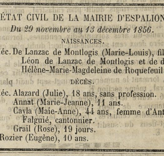 13 décembre 1856 - Bulletin d'Espalion