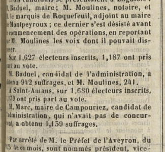 25 juillet 1857- Bulletin d'Espalion