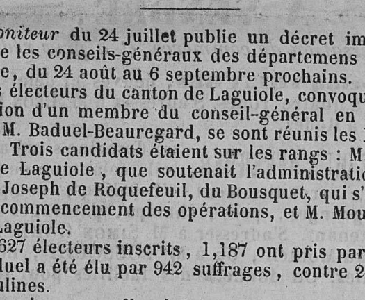 25 juillet 1857 - Journal de l'Aveyron