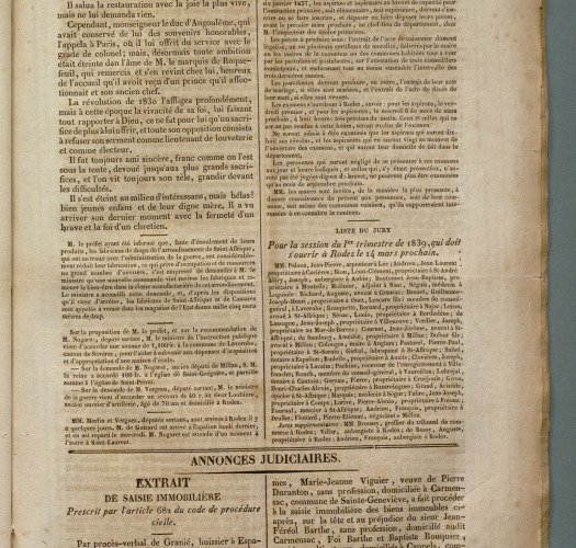 22 février 1839 - Bulletin d'Espalion