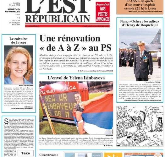 29 août 2009 - Est Republicain