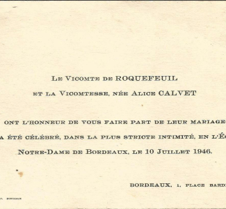 19460610-Faire-part-mariage-vicomte-de-Roquefeuil-avec-Alice-Calvet