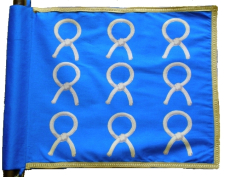 fanion aux armes Roquefeuil de la branche ainee