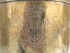 Détail des armoiries Roquefeuil curieusement surmontées d'une couronne de duc. Epoque XVIIIe siècle.