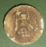 Sceau d'Arnaud II de Roquefeuil Anduze. Arch. nat.